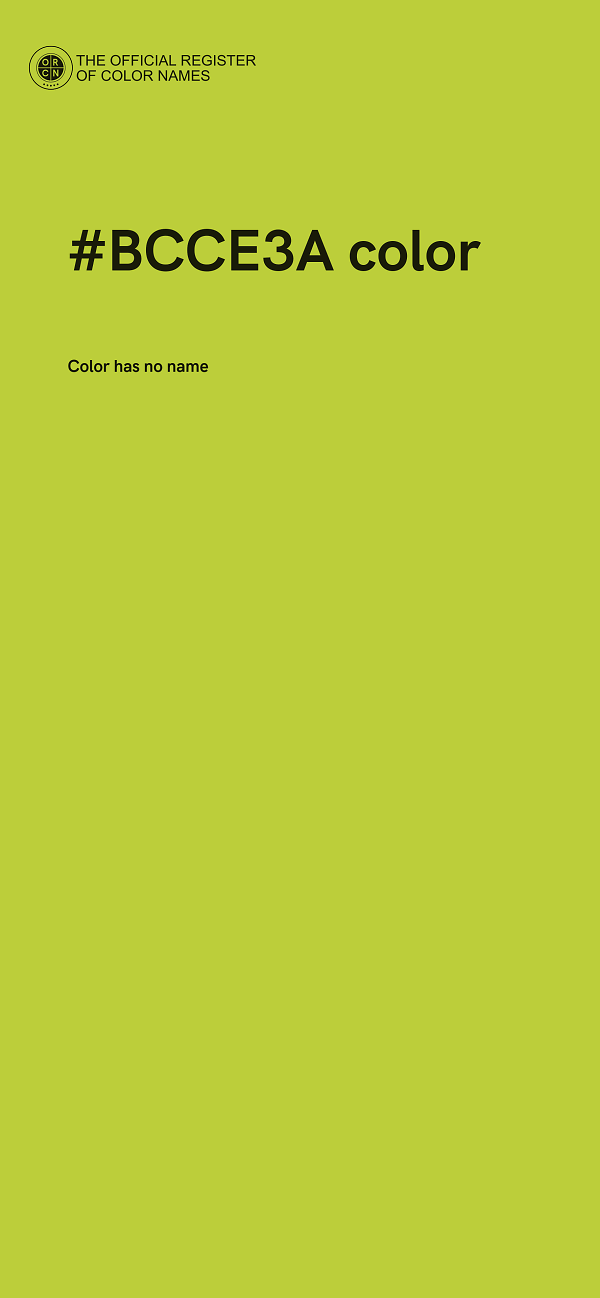 #BCCE3A color image