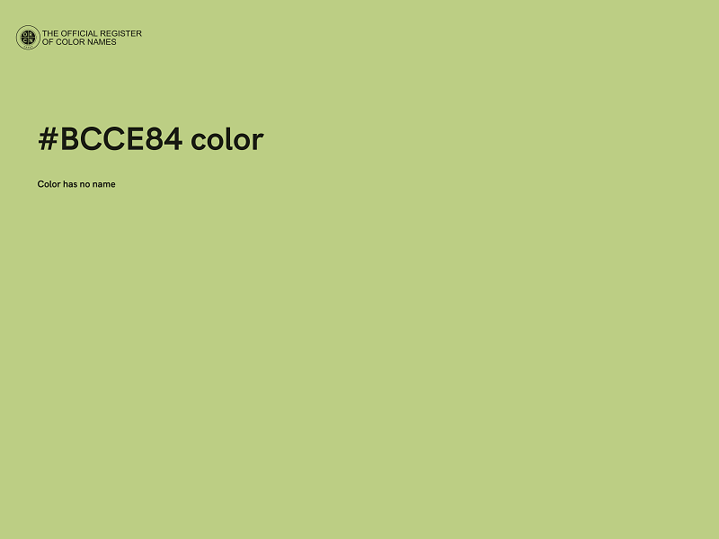 #BCCE84 color image