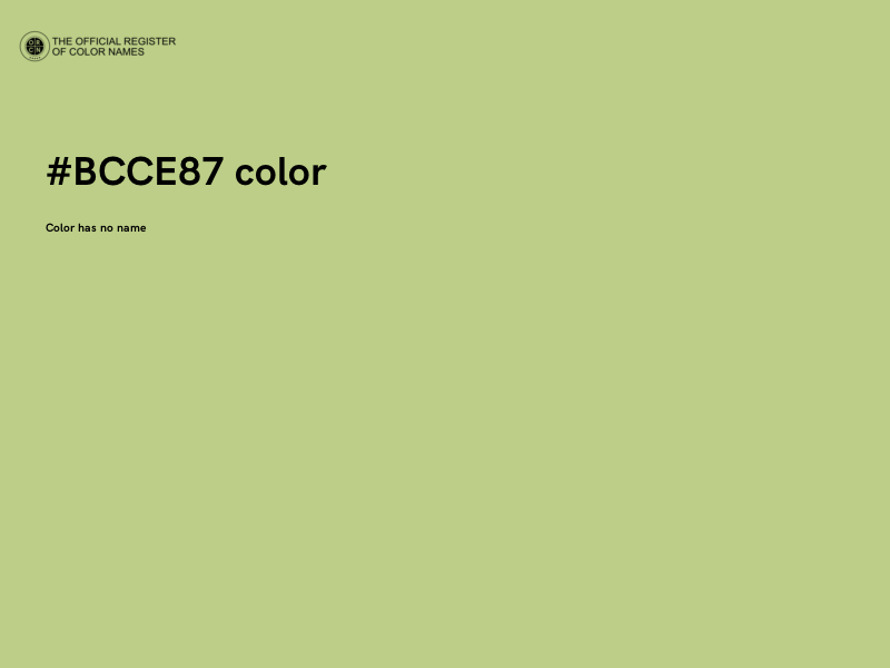 #BCCE87 color image
