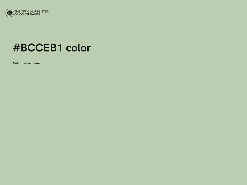 #BCCEB1 color image
