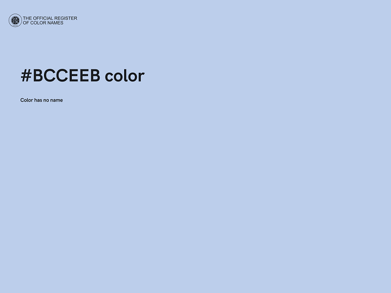 #BCCEEB color image