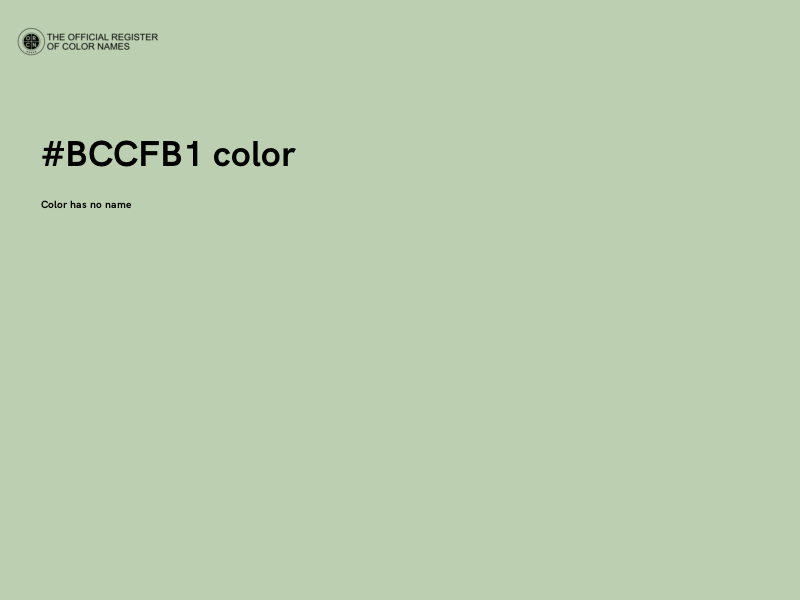 #BCCFB1 color image