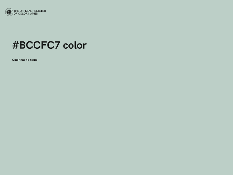 #BCCFC7 color image