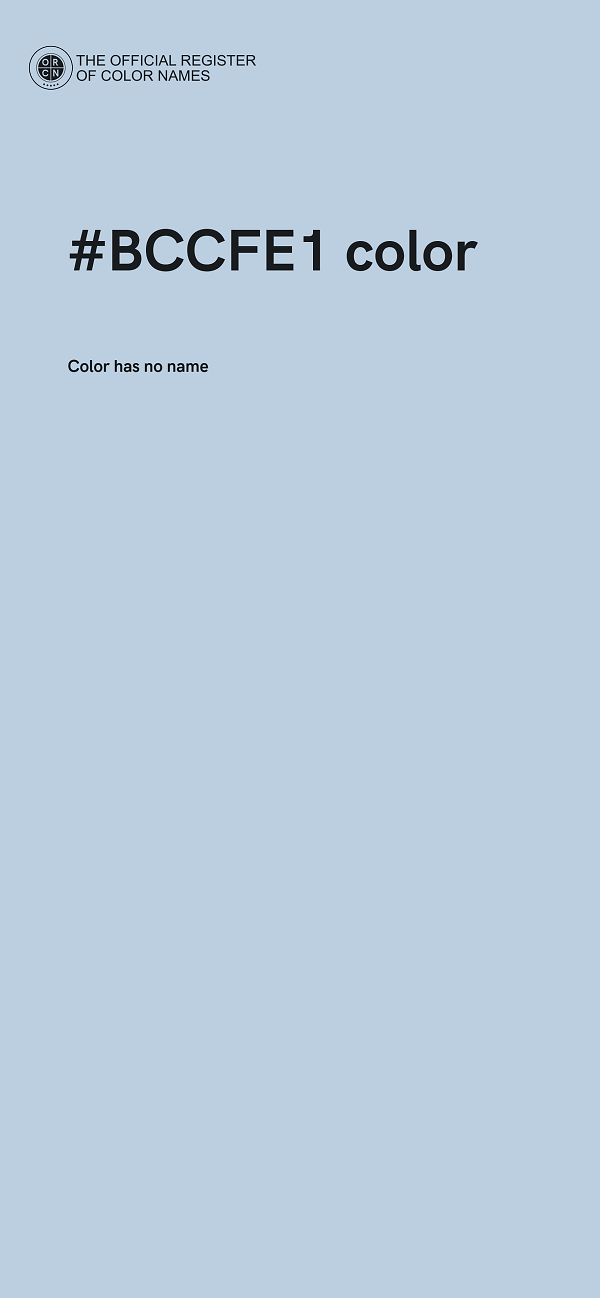 #BCCFE1 color image
