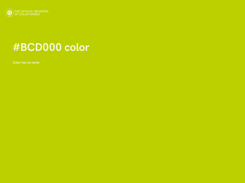 #BCD000 color image