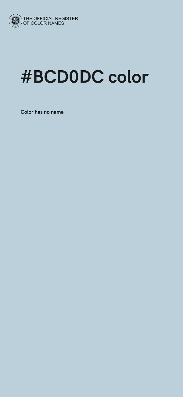 #BCD0DC color image