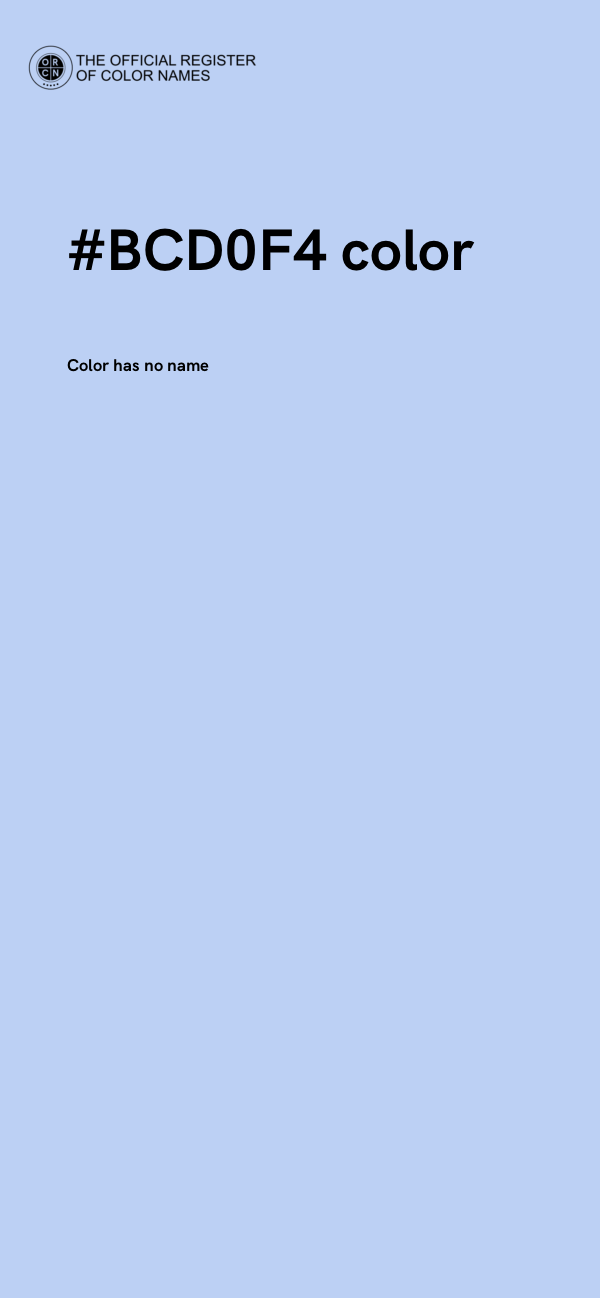 #BCD0F4 color image
