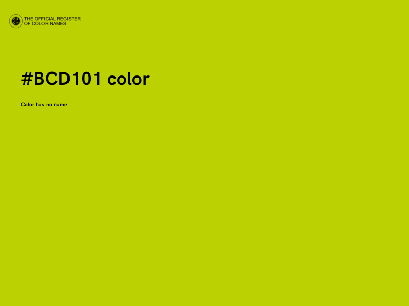#BCD101 color image