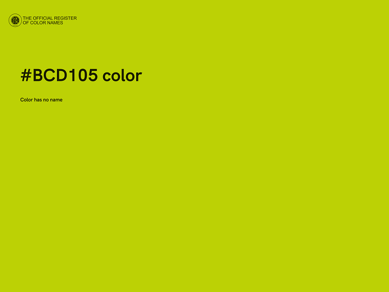 #BCD105 color image