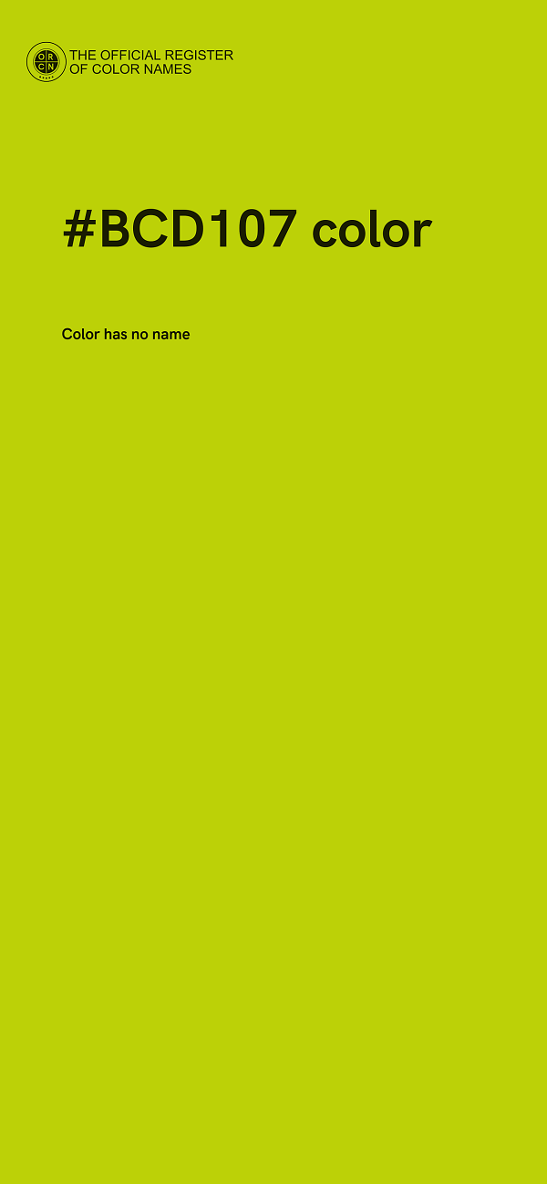 #BCD107 color image