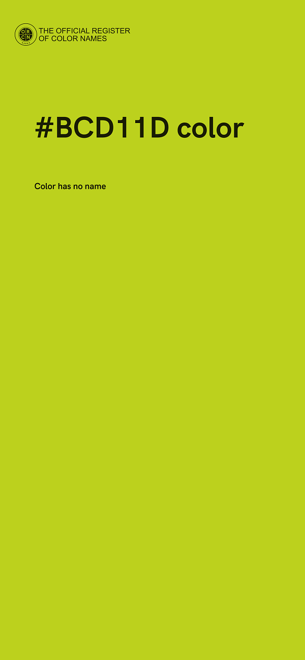 #BCD11D color image