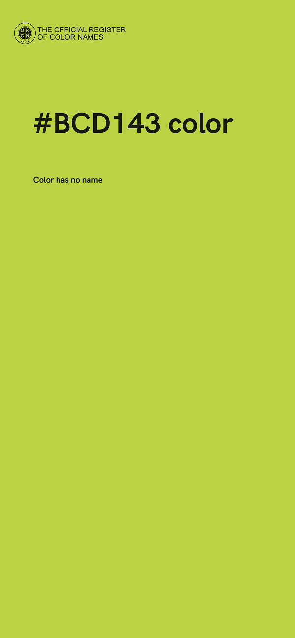 #BCD143 color image