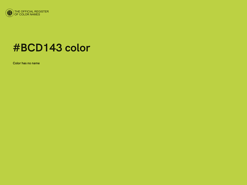 #BCD143 color image