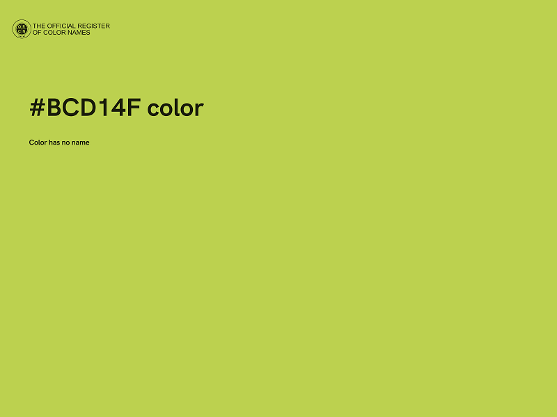 #BCD14F color image
