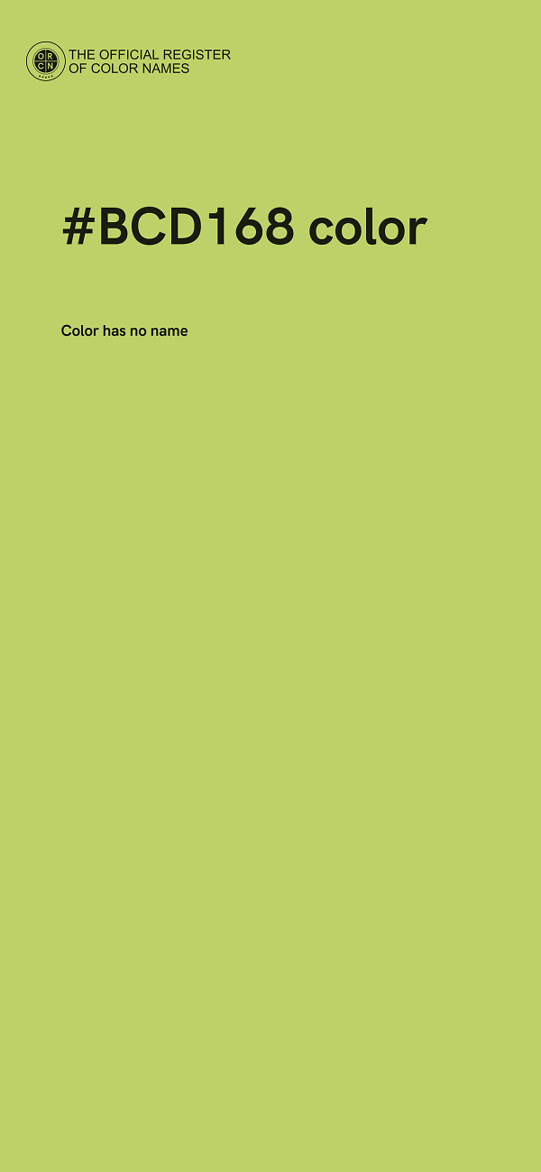 #BCD168 color image