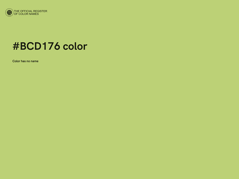 #BCD176 color image