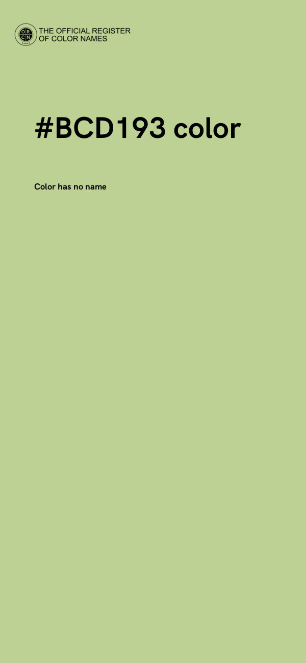 #BCD193 color image