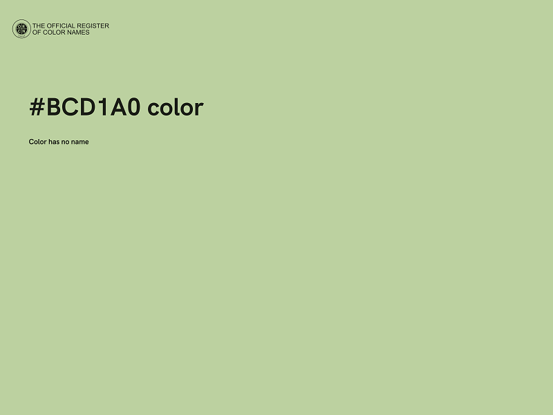 #BCD1A0 color image