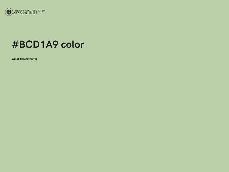 #BCD1A9 color image