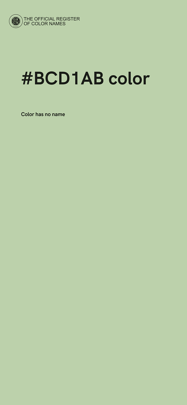 #BCD1AB color image