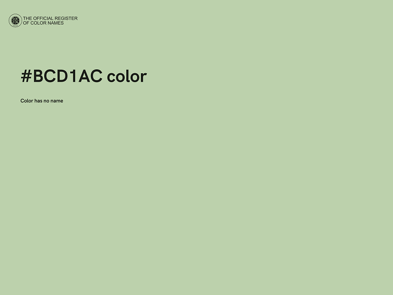 #BCD1AC color image
