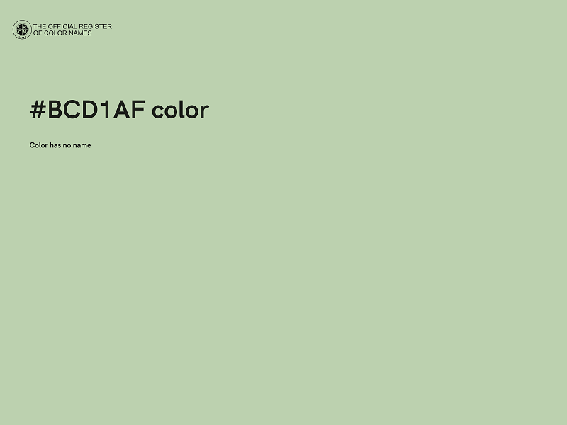 #BCD1AF color image