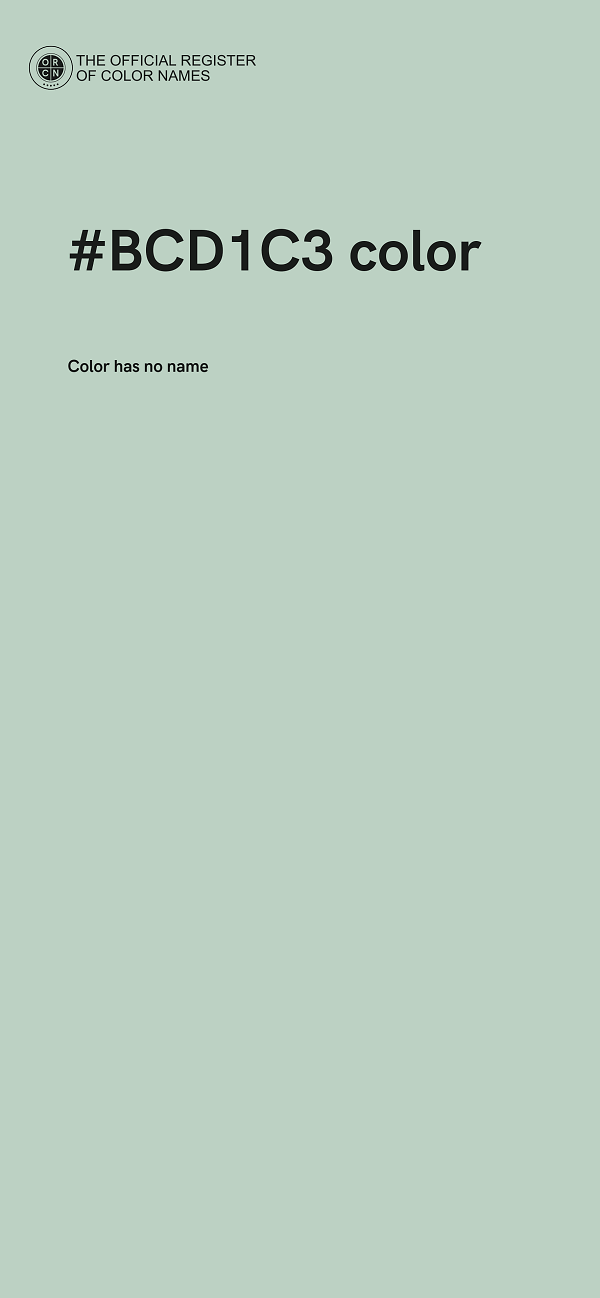 #BCD1C3 color image