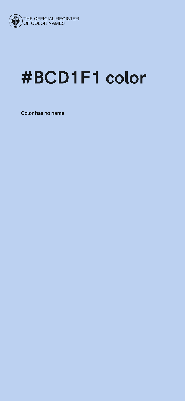 #BCD1F1 color image