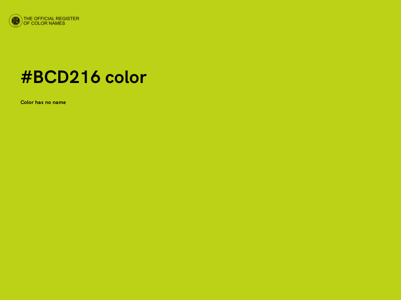 #BCD216 color image