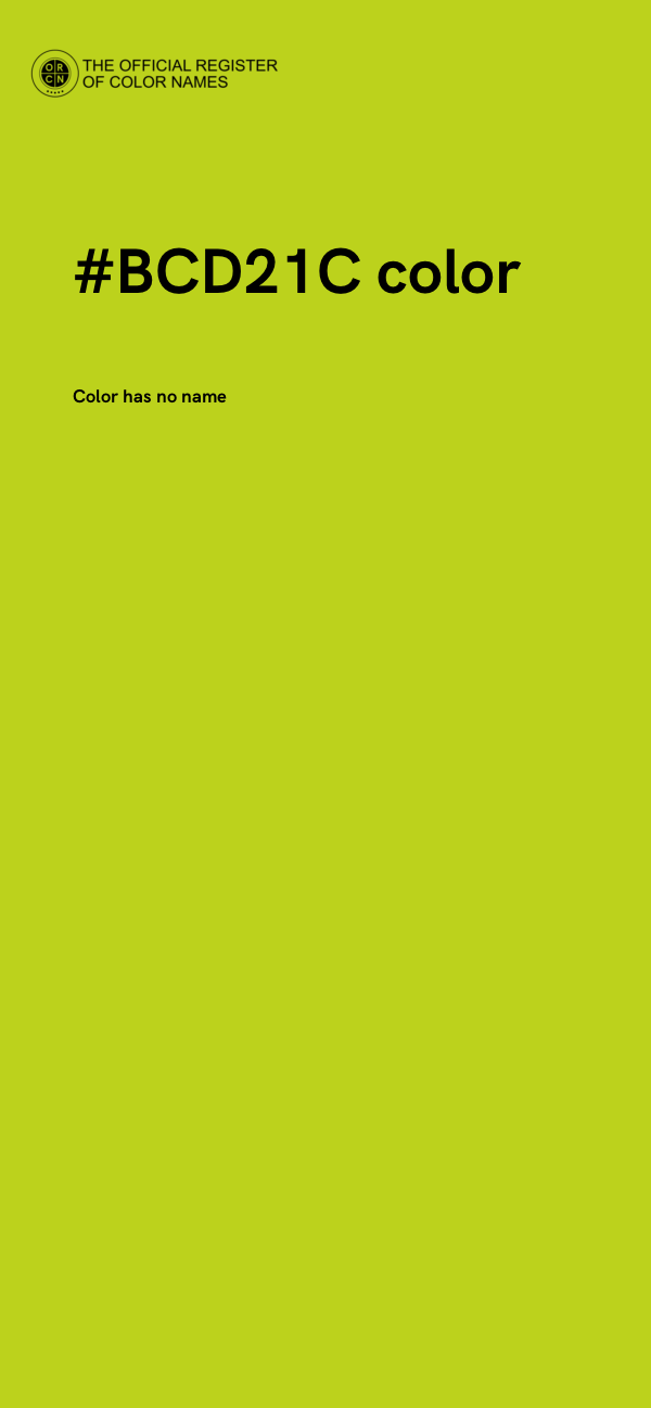 #BCD21C color image