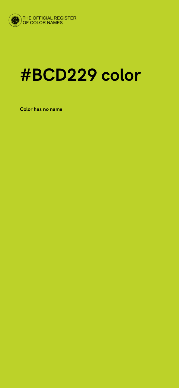#BCD229 color image