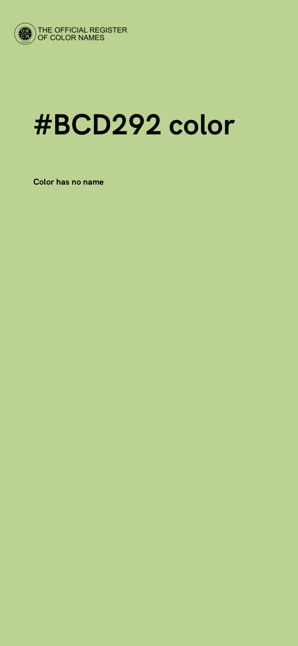 #BCD292 color image