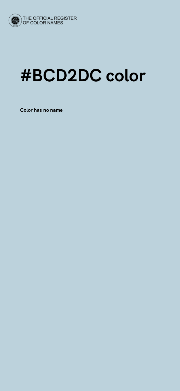 #BCD2DC color image
