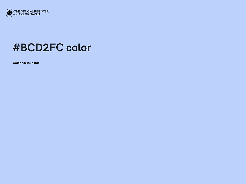 #BCD2FC color image