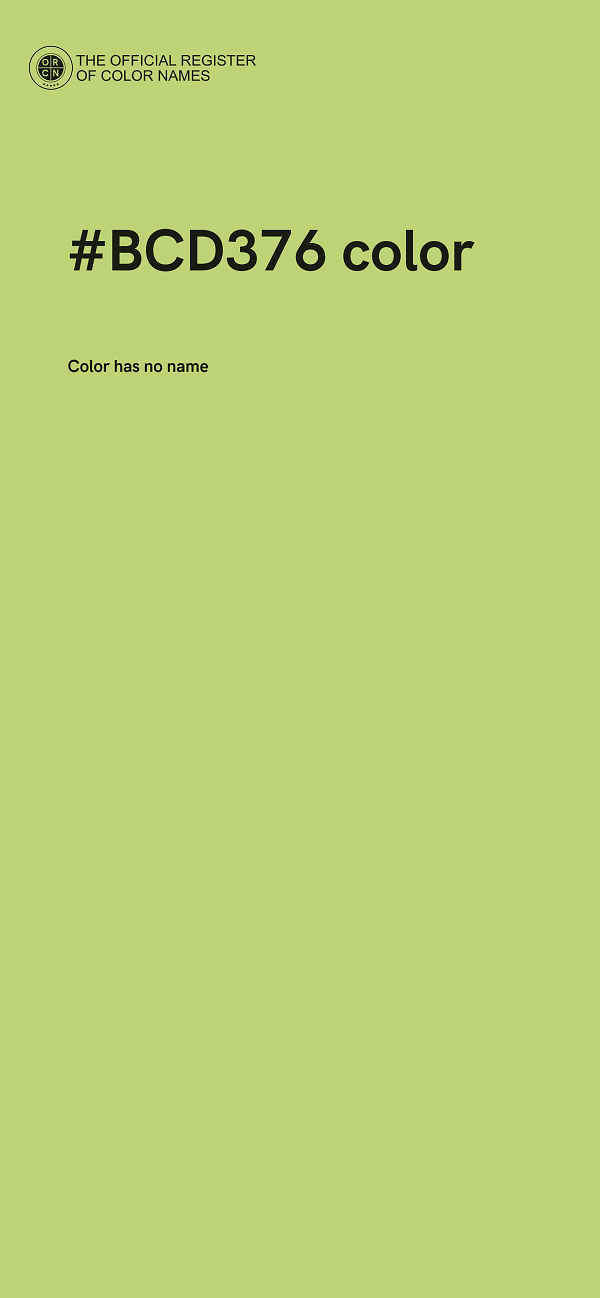 #BCD376 color image