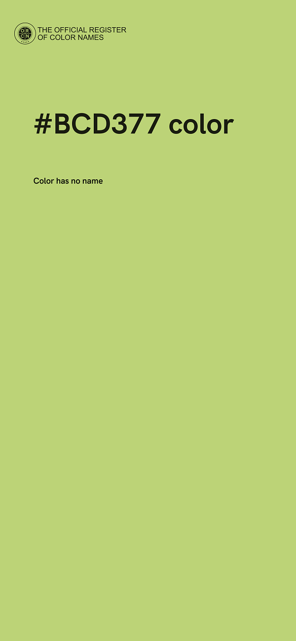 #BCD377 color image
