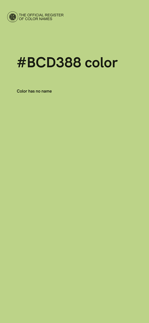 #BCD388 color image