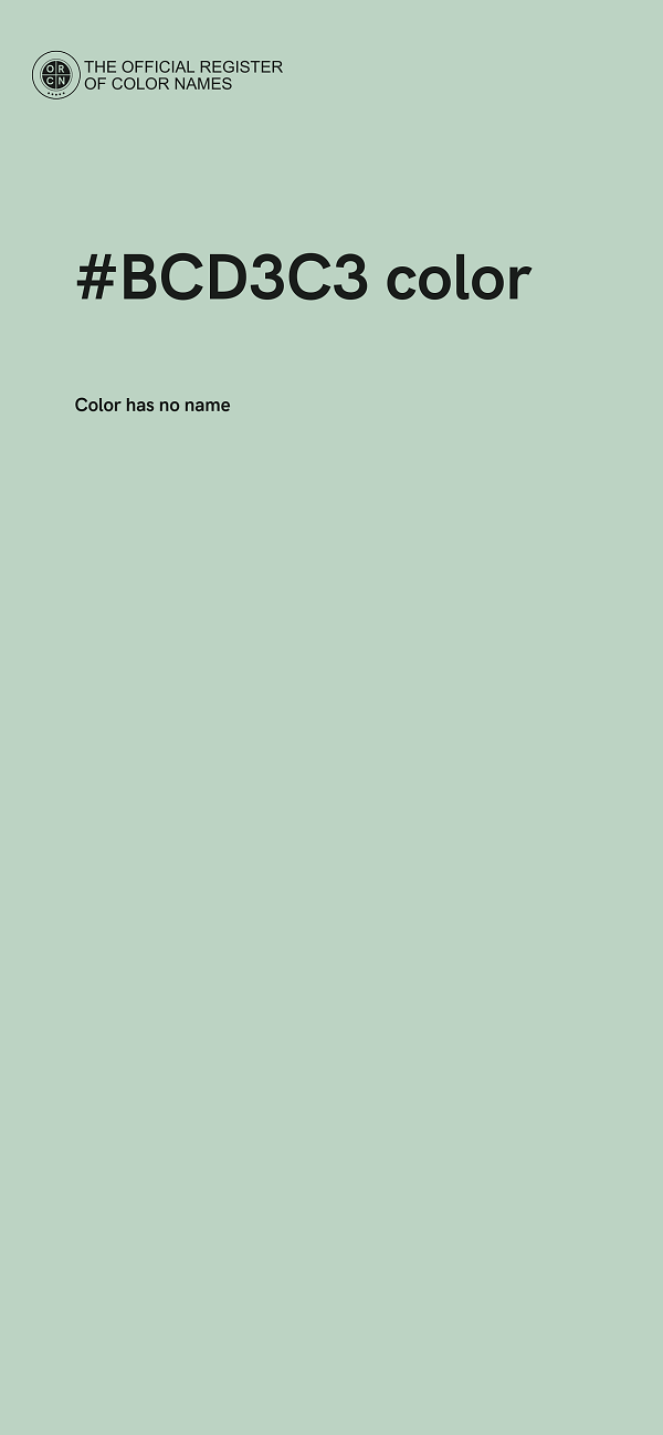 #BCD3C3 color image