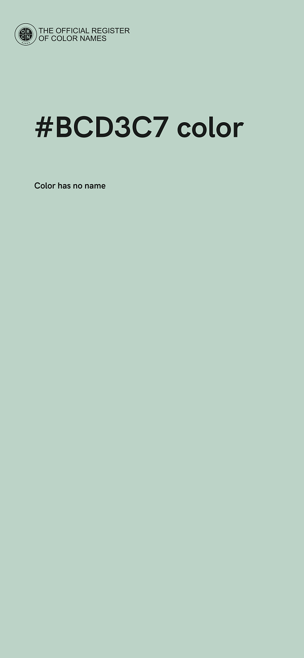 #BCD3C7 color image