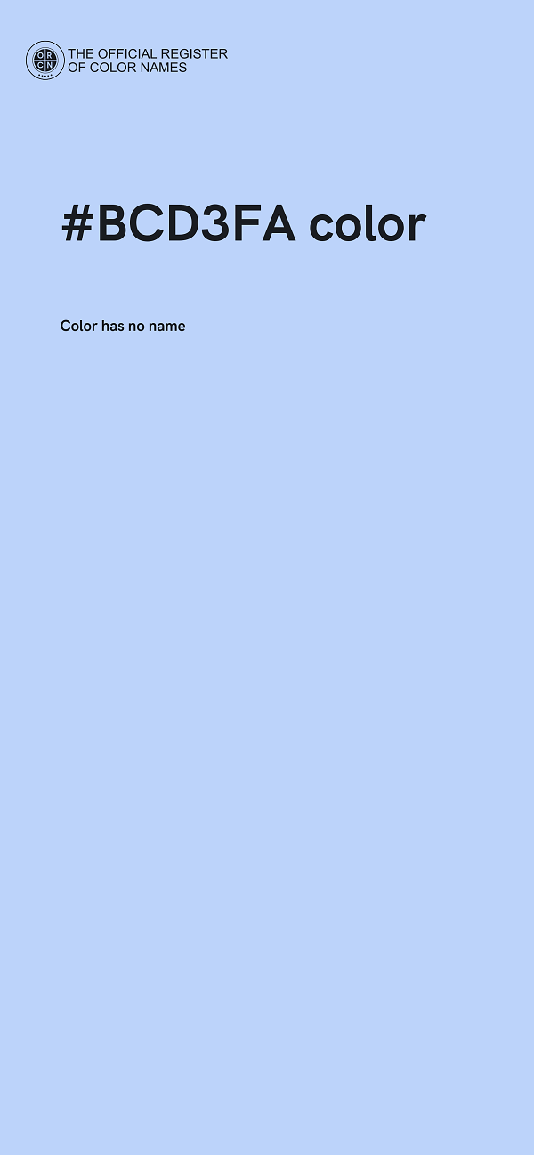 #BCD3FA color image