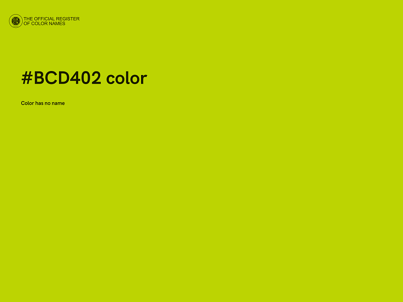 #BCD402 color image