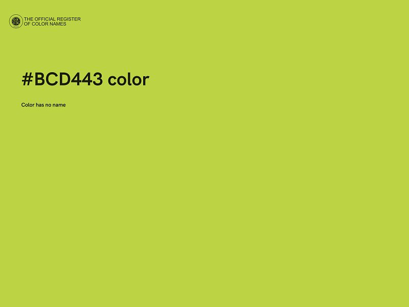 #BCD443 color image