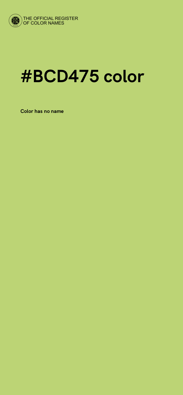 #BCD475 color image