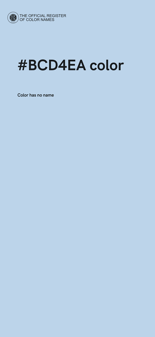 #BCD4EA color image