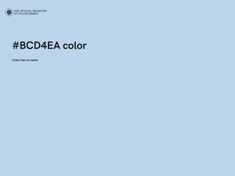 #BCD4EA color image