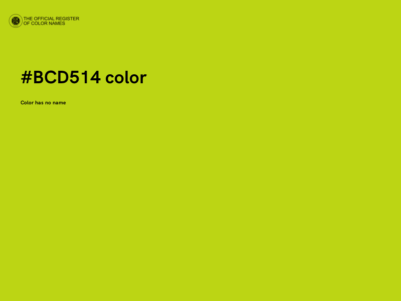 #BCD514 color image