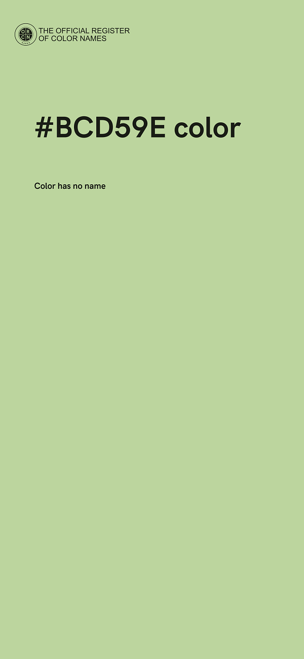 #BCD59E color image