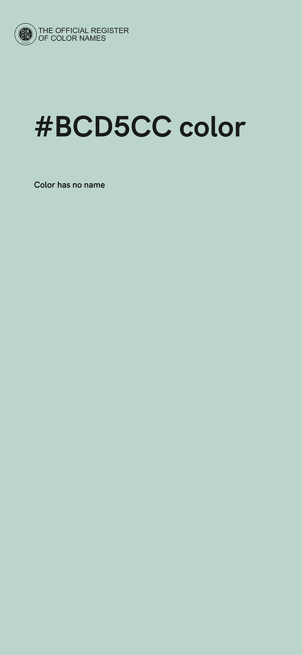 #BCD5CC color image