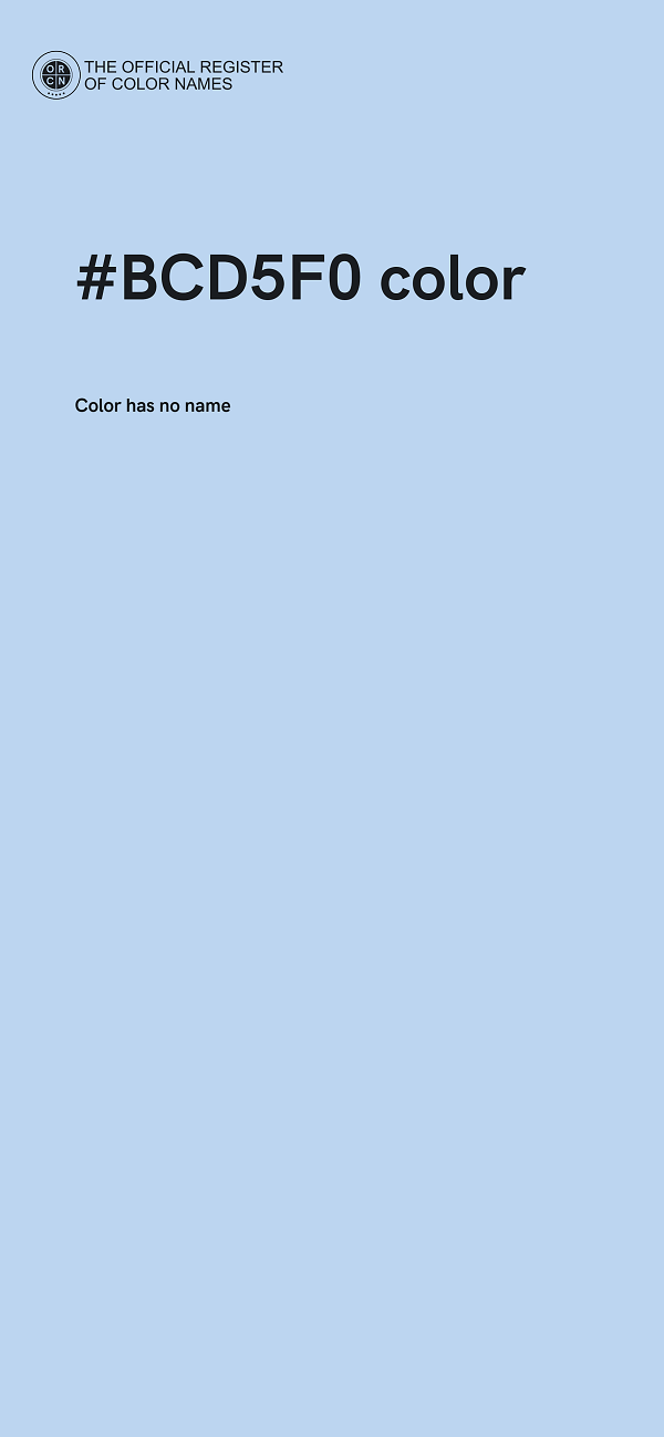#BCD5F0 color image
