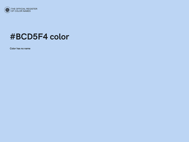 #BCD5F4 color image